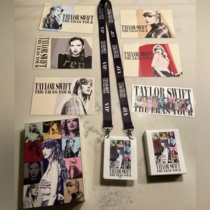 Taylor Swift Eras VIP Lanyard, souvenir ticket postcards, sticker & keepsake box